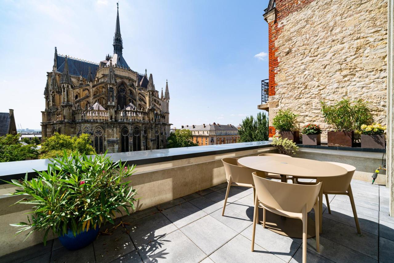 Les Suites 7 Anges - Parking, Vue Cathedrale & Centre Historique 兰斯 外观 照片