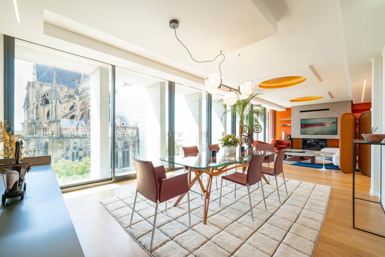 Les Suites 7 Anges - Parking, Vue Cathedrale & Centre Historique 兰斯 外观 照片